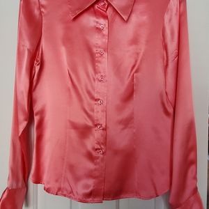 Pink Silk Shirt + long sleeves